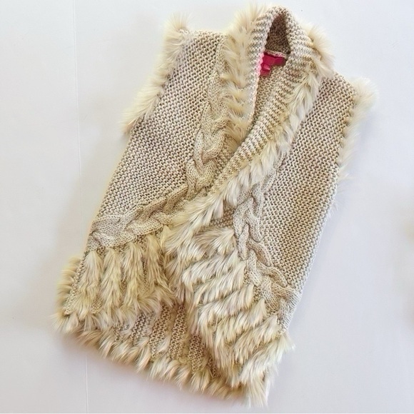 Lilly Pulitzer Torini Sequin Vest Heathered Latte Metallic - Picture 10 of 14